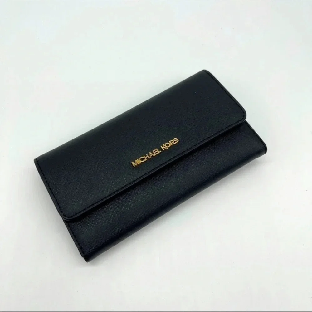 Michael Kors Trifold Wallet Leather Black